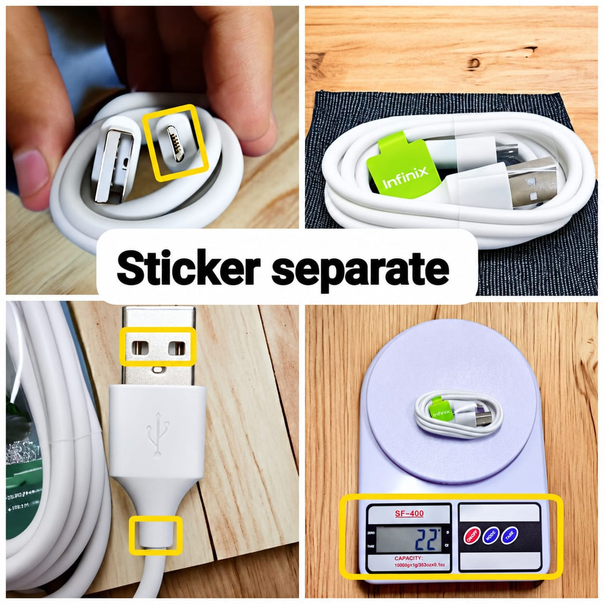 Infinix Original Cable with Separate Sticker